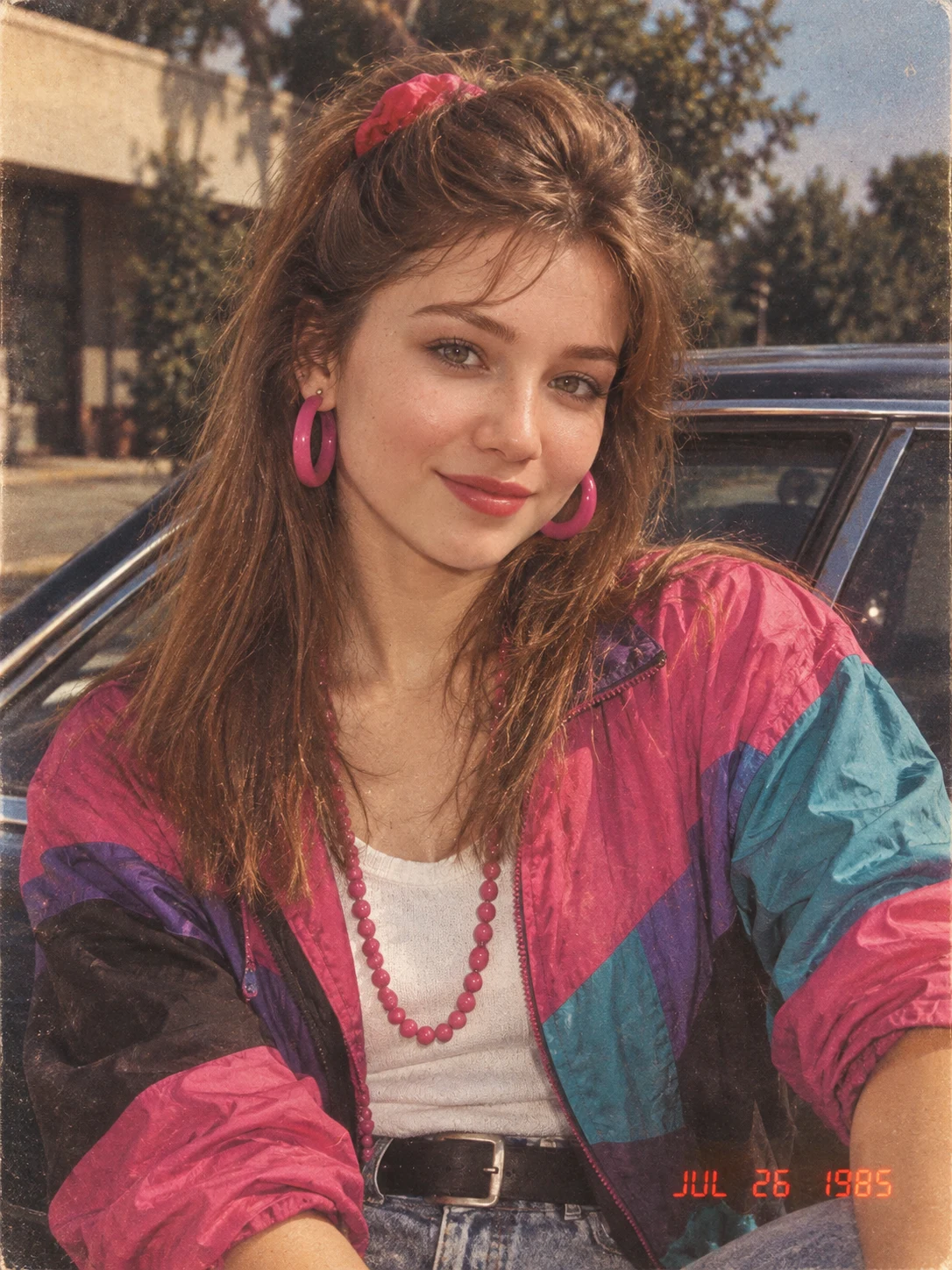 1980s Retro AI Photo Trend Girl Aesthetic Portrait
