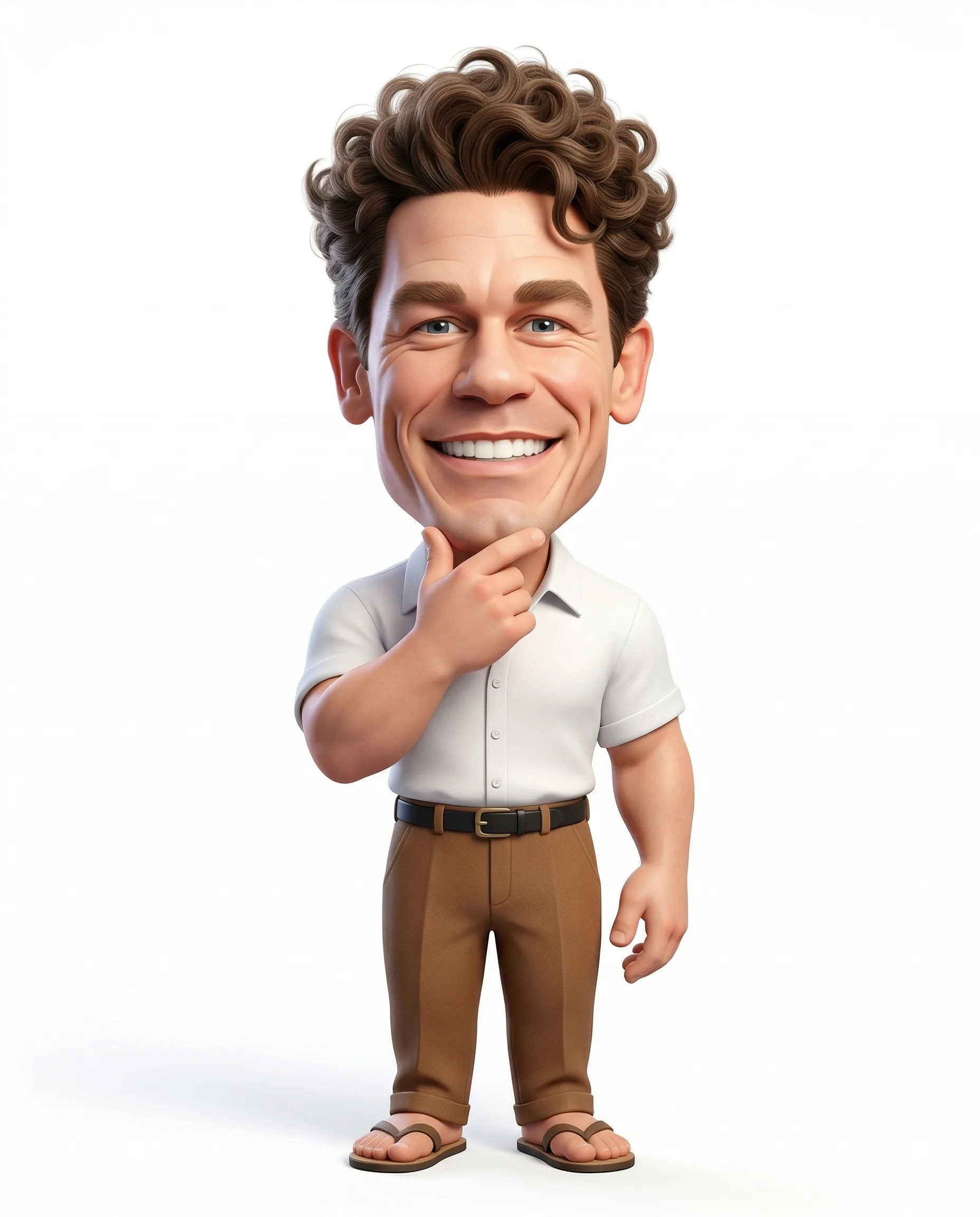 Smiling 3d Caricature Portrait