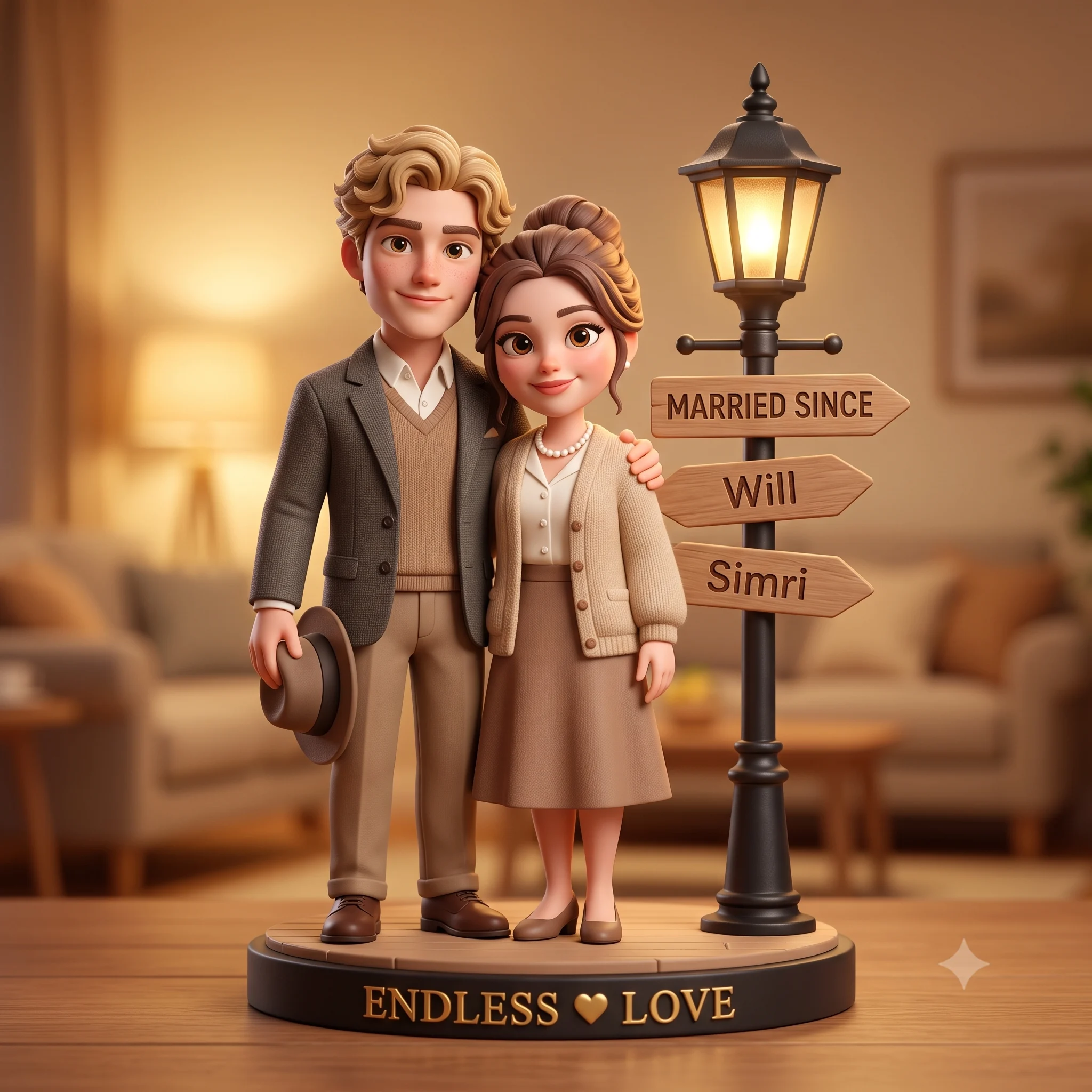 3d Couple Miniature 3d Illustration