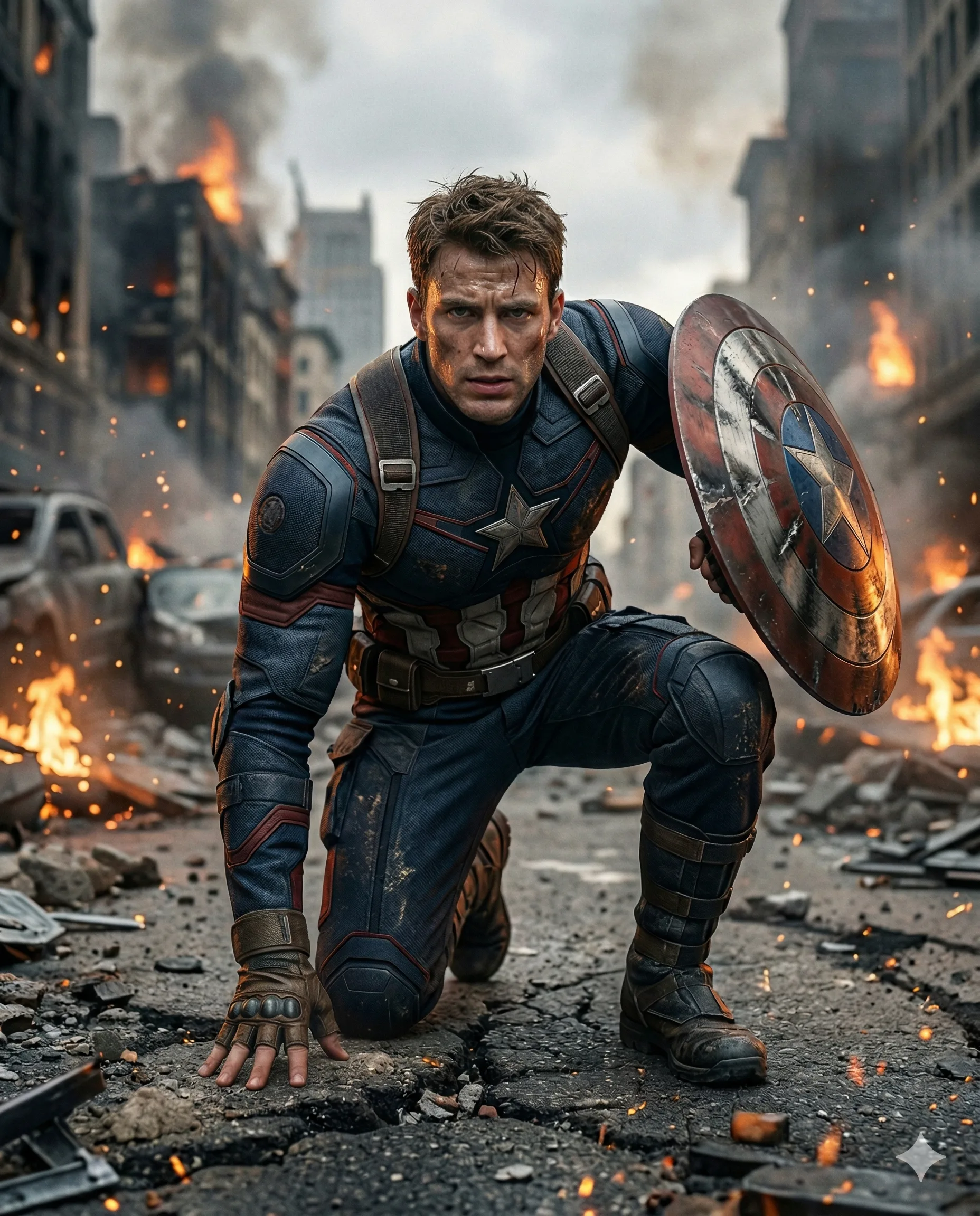 The First Avenger Action Portrait