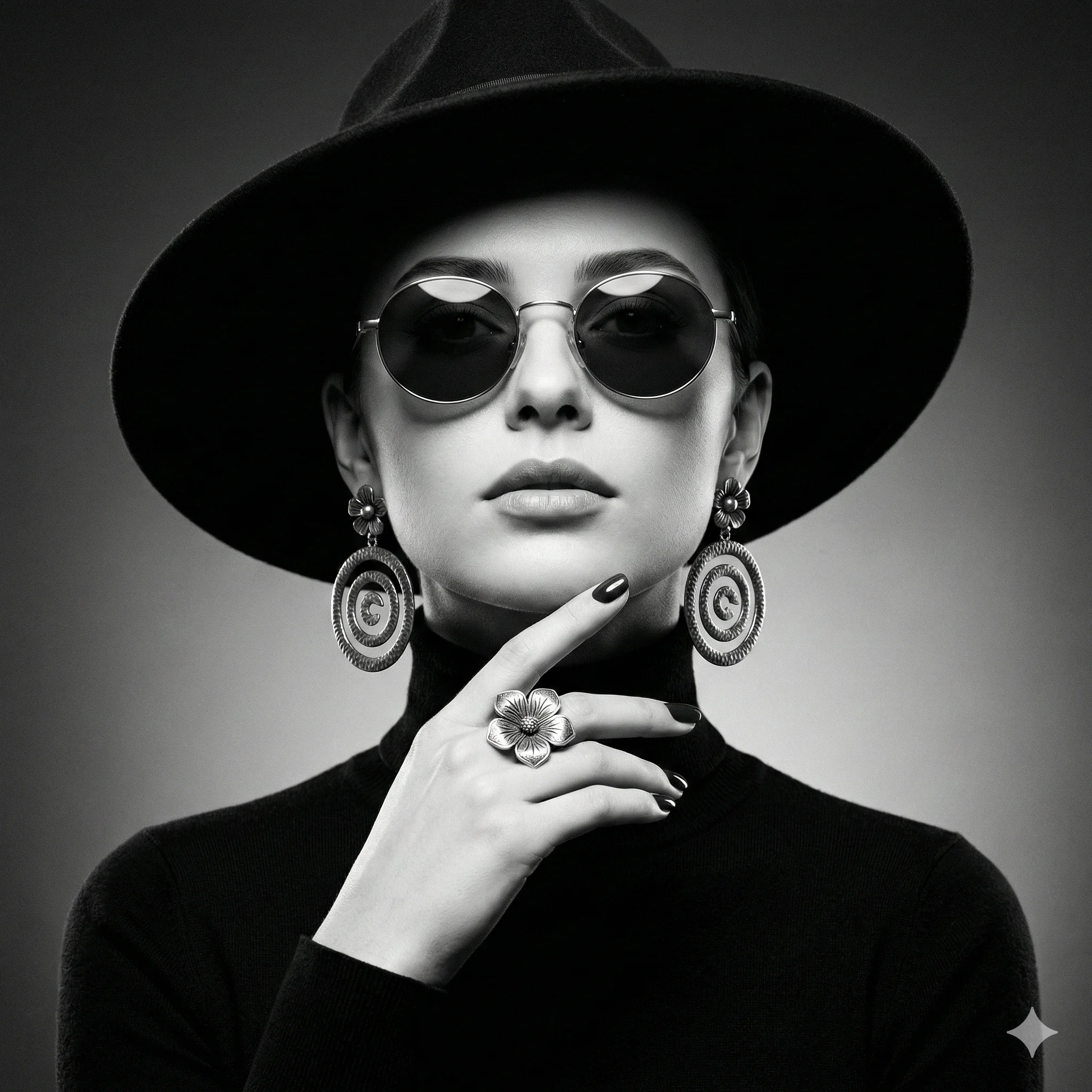 Monochrome Muse Black Portrait