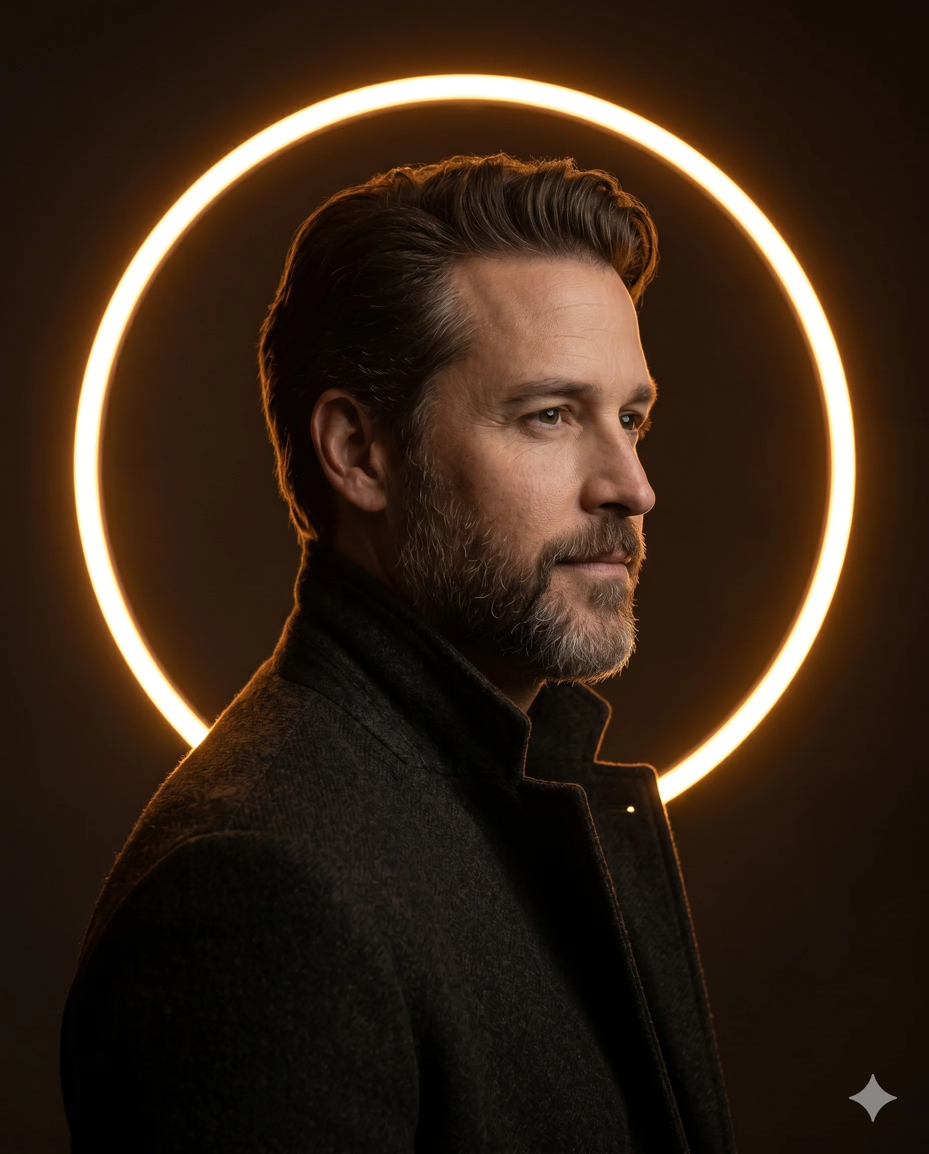 Illuminated Profile Cinematic Lighting Portrait