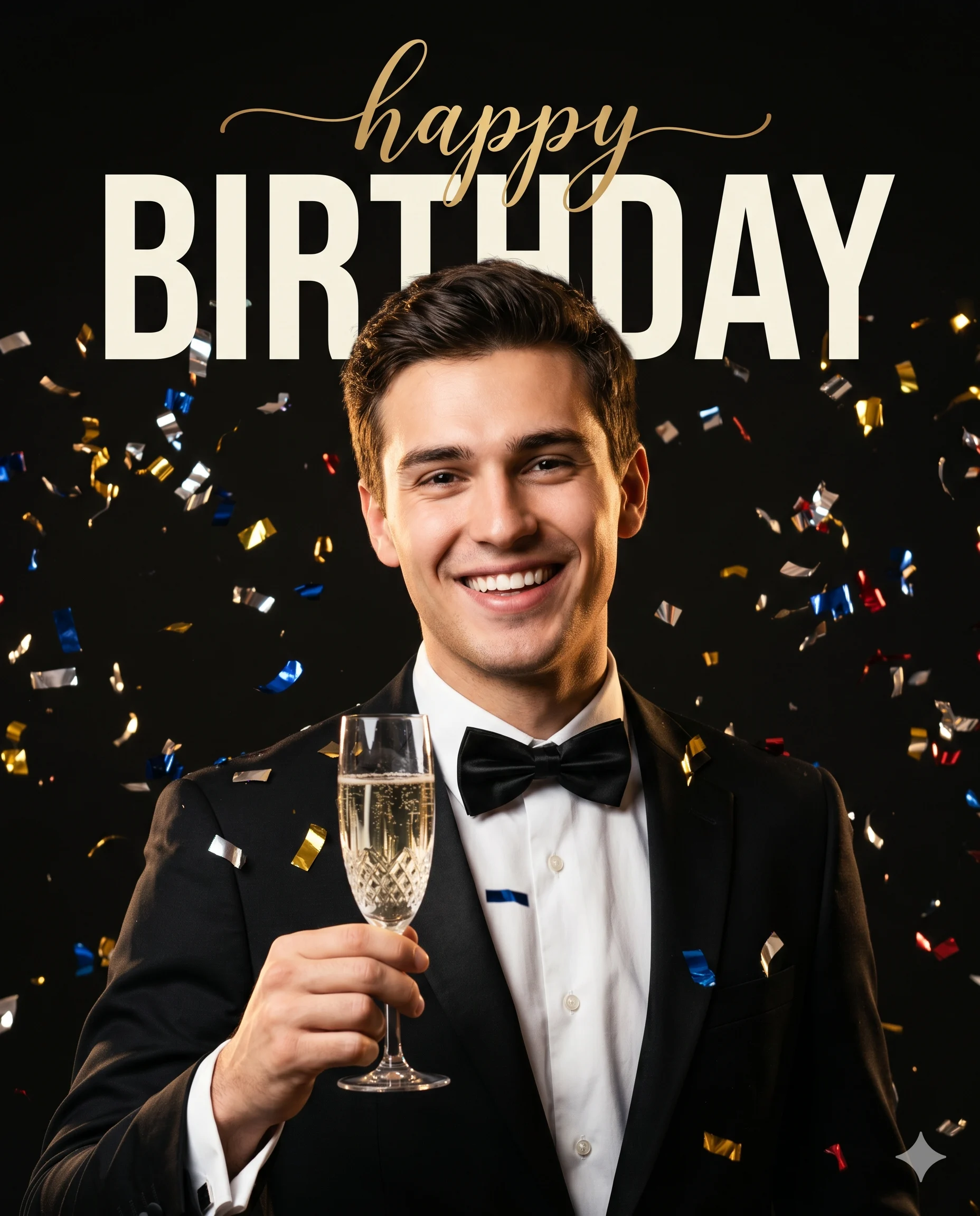 A Dapper Birthday Toast Portrait