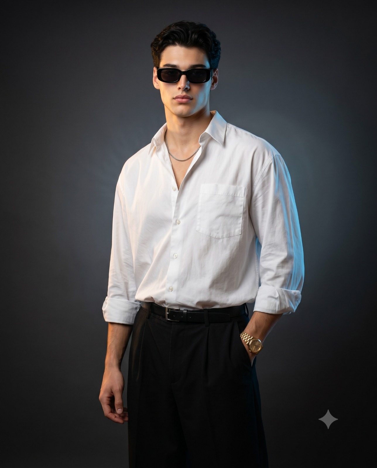 Split-lit Studio Portrait Menswear Portrait