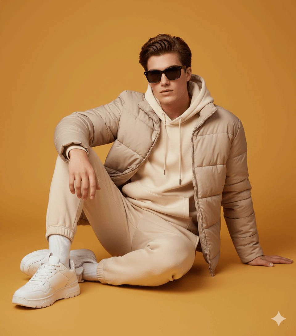 Cream & Gold Casual Portrait