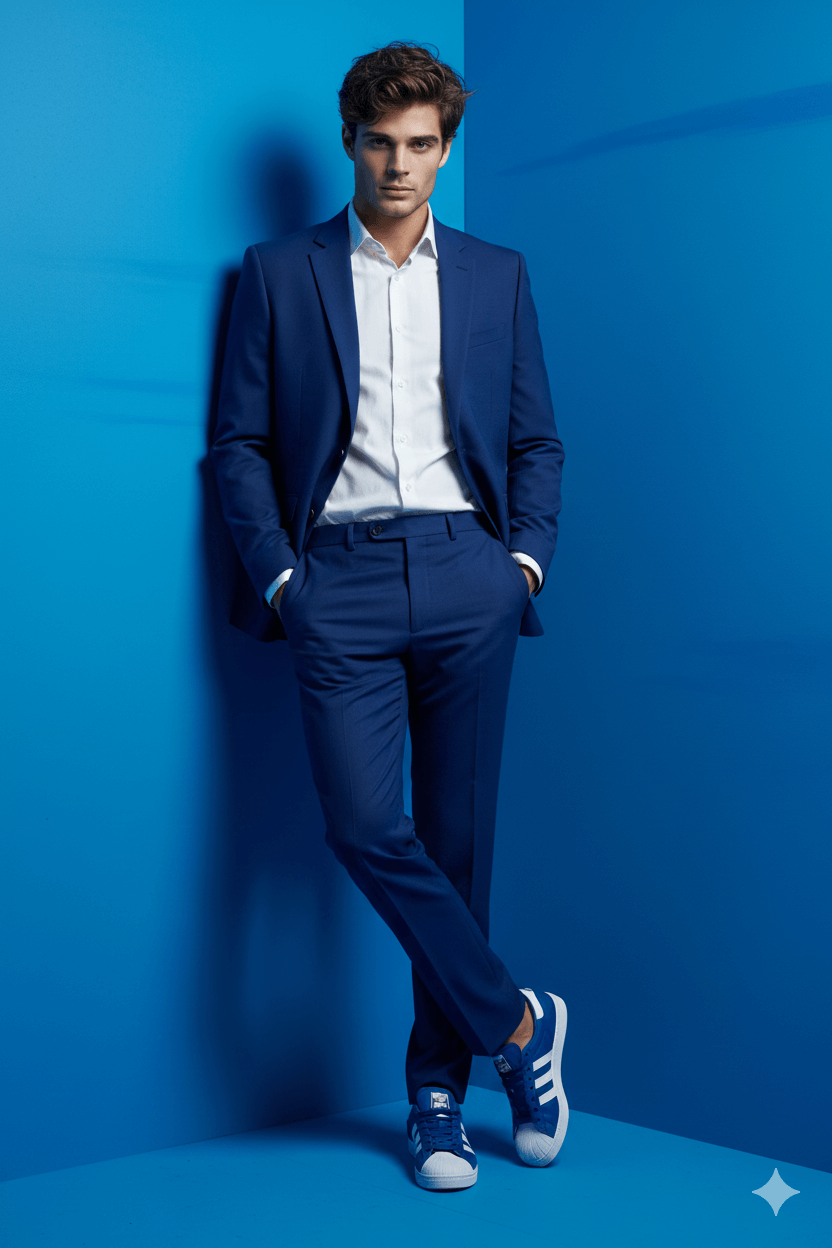 Electric Blue Style Fashion Portrait