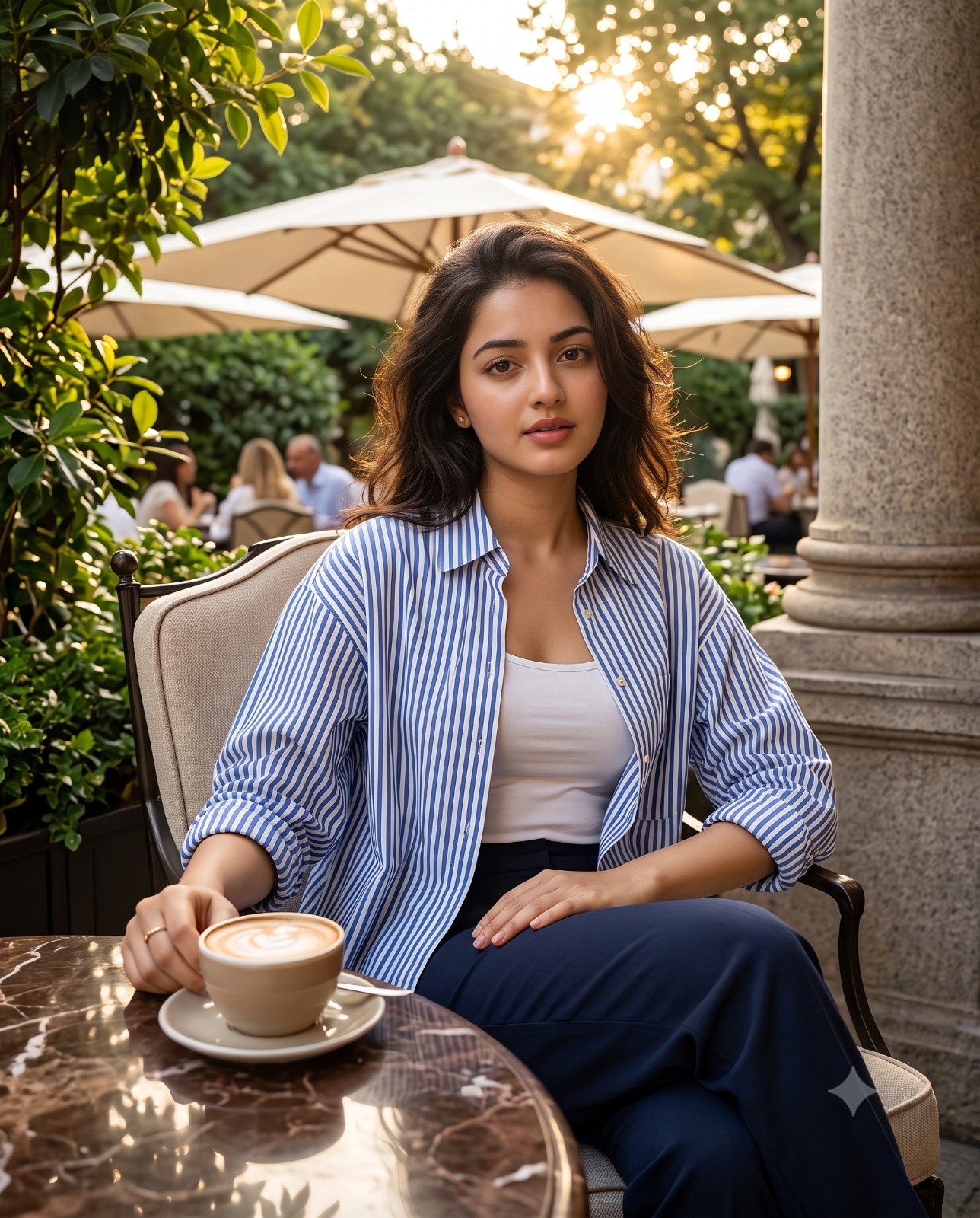 Casual Lifestyle Portrait of a Girl at a Cafe Portrait