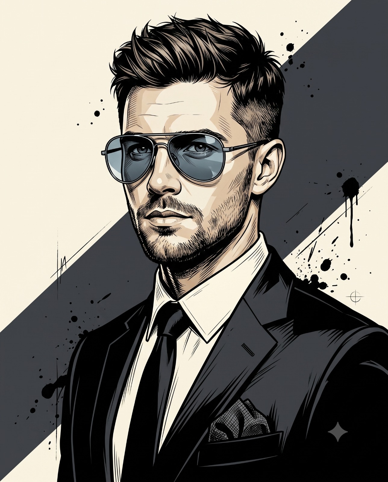 Graphic Novel Gentleman Character Design