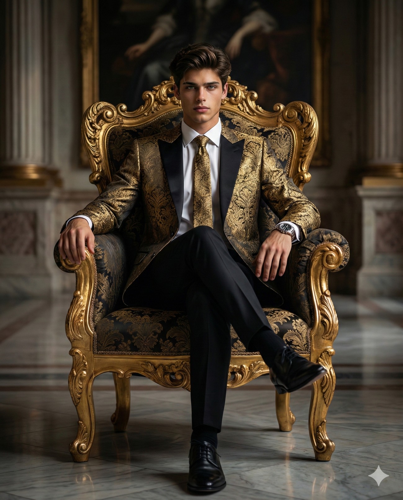 The Golden Throne Fashion Portrait