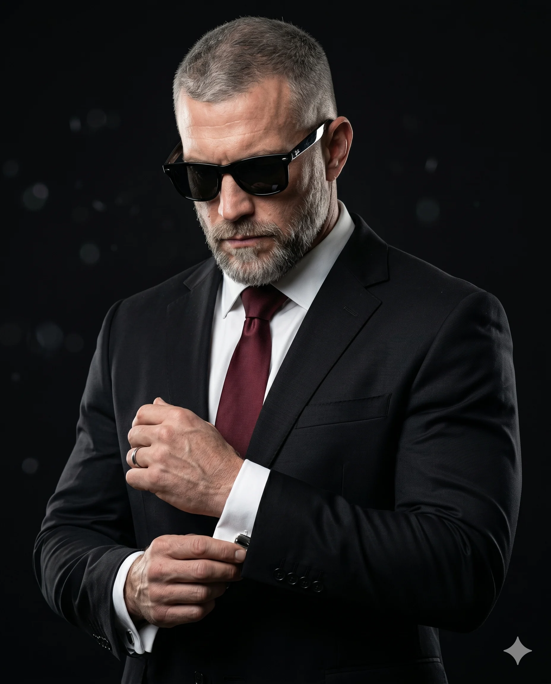 Adjusting the Cufflinks Business Portrait