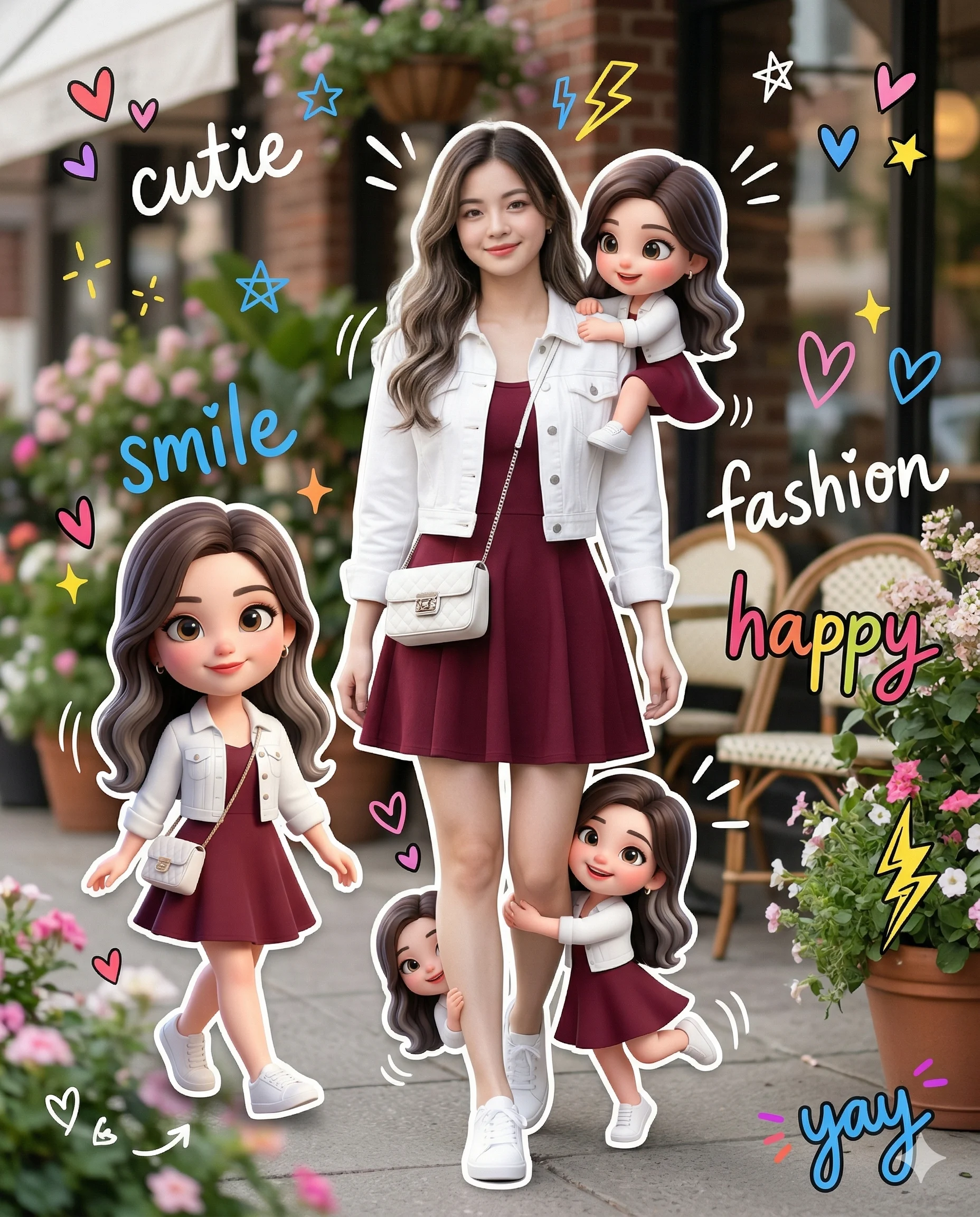 Maroon Mini-me Magic Cute Portrait