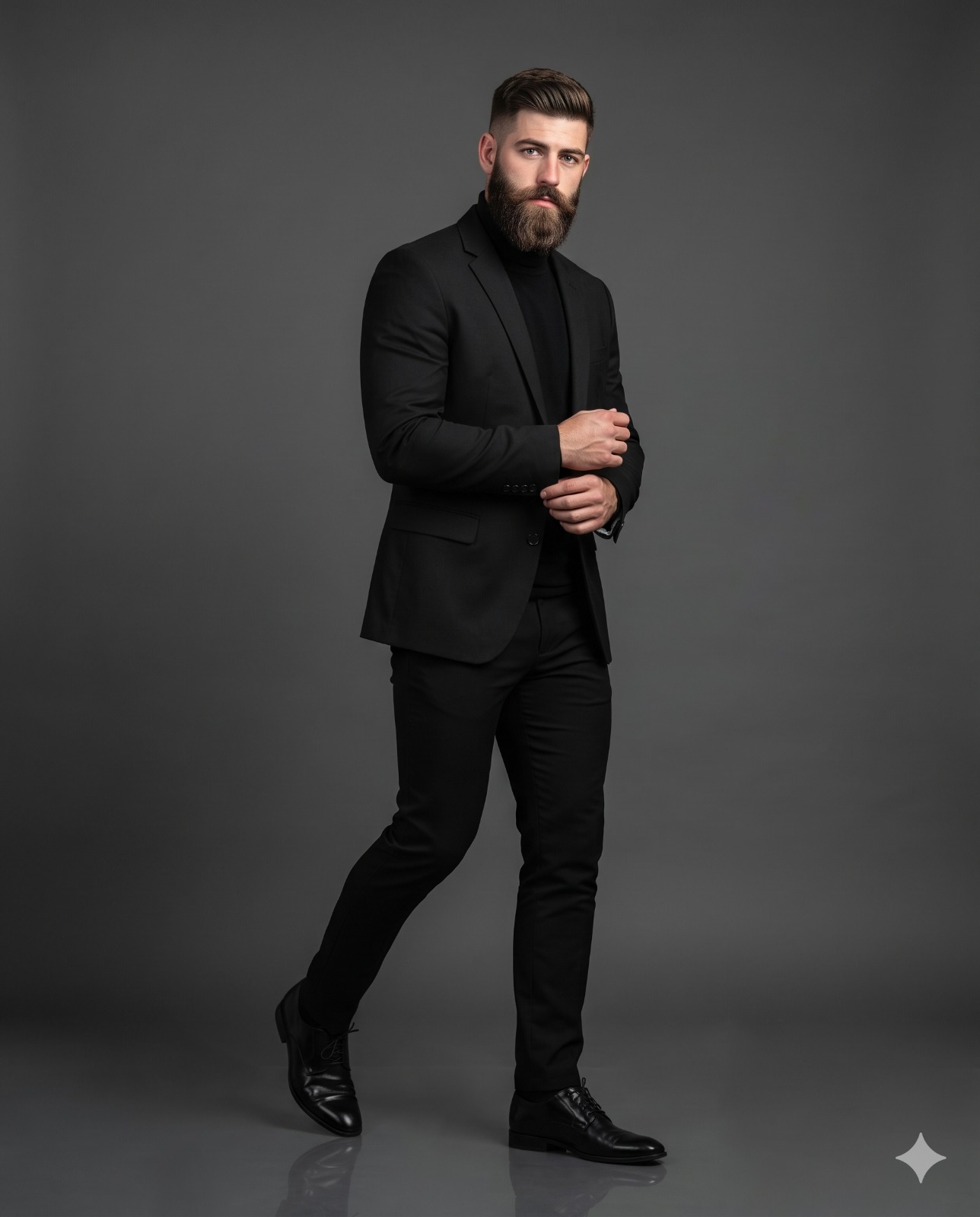 Confident Mid-stride Fashion Photography