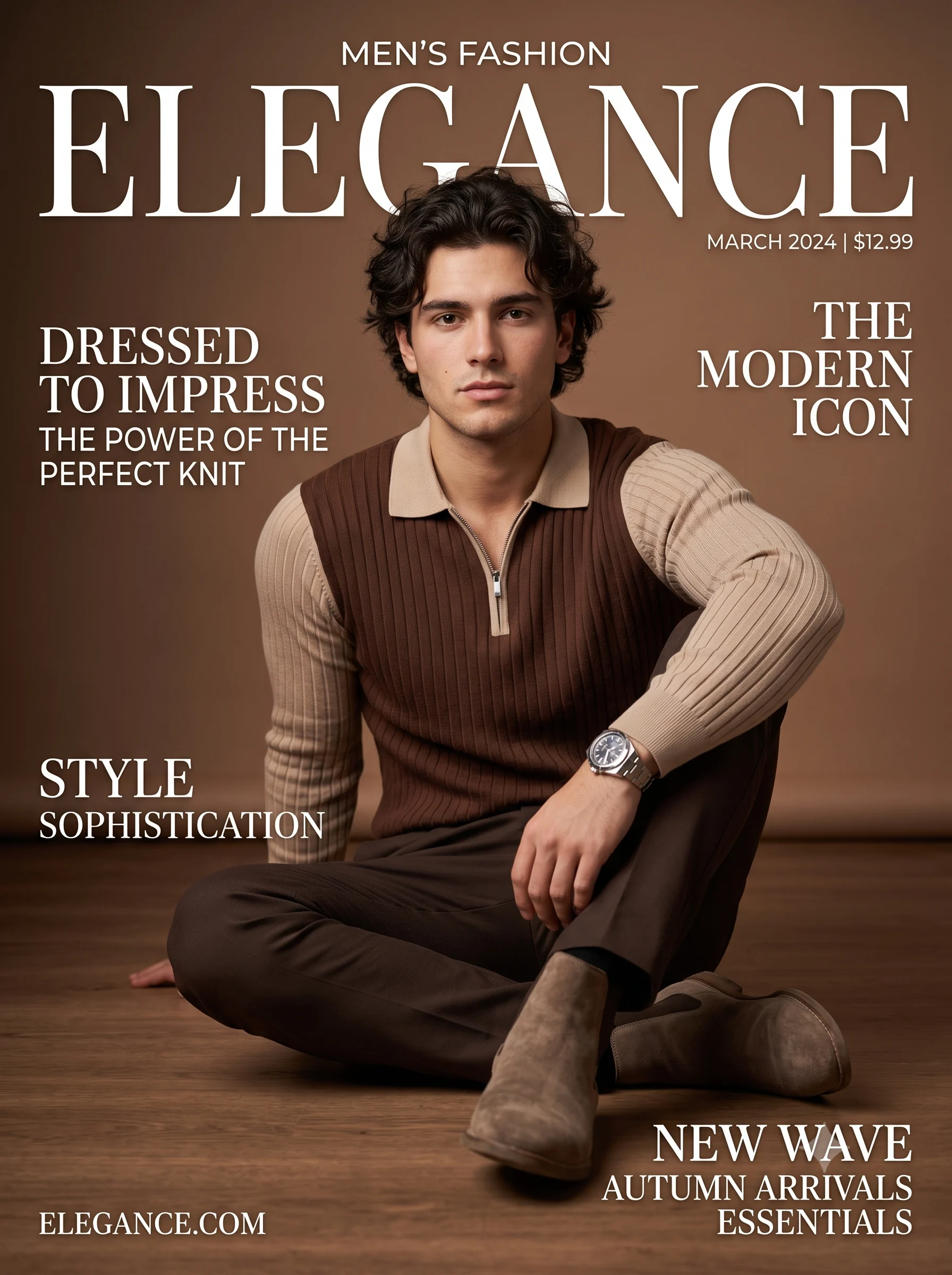 Quiet Luxury Men's Fashion Magazine Portrait