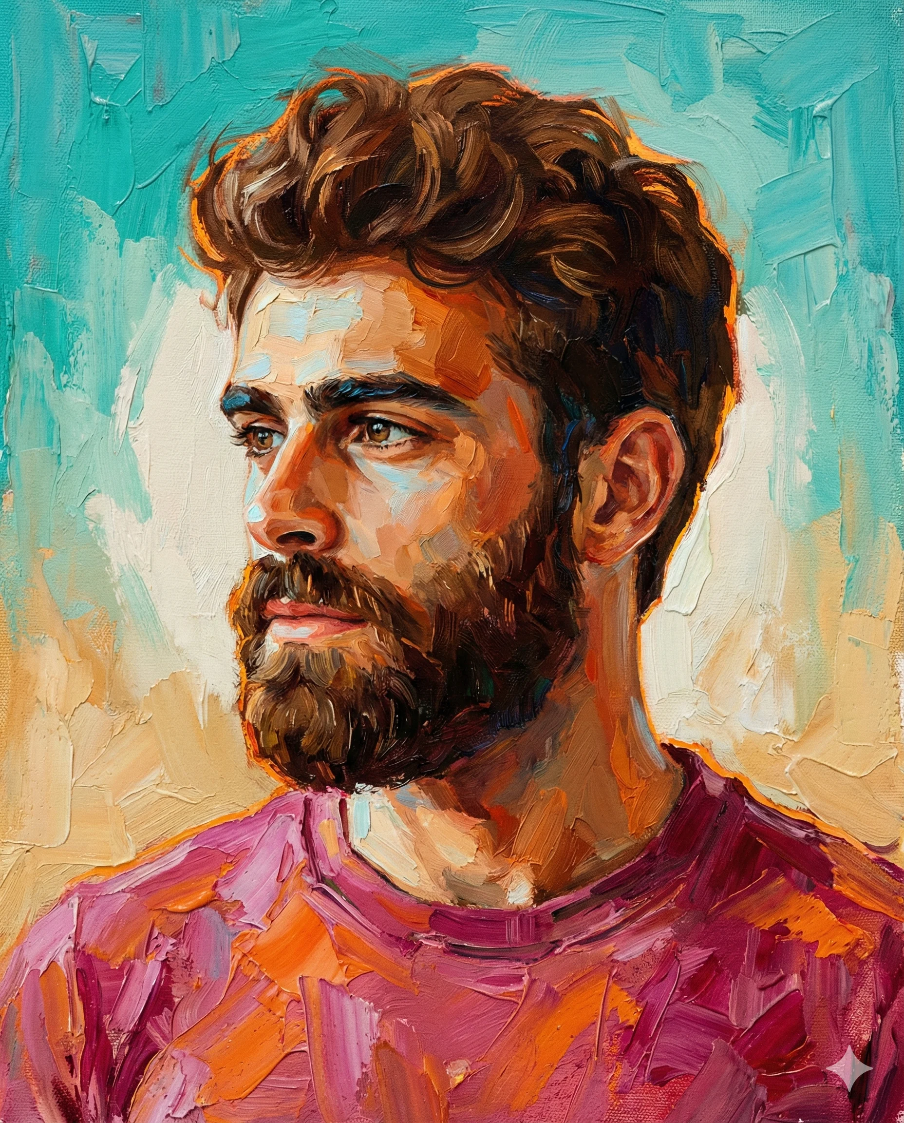 Impasto Portrait Ai Art