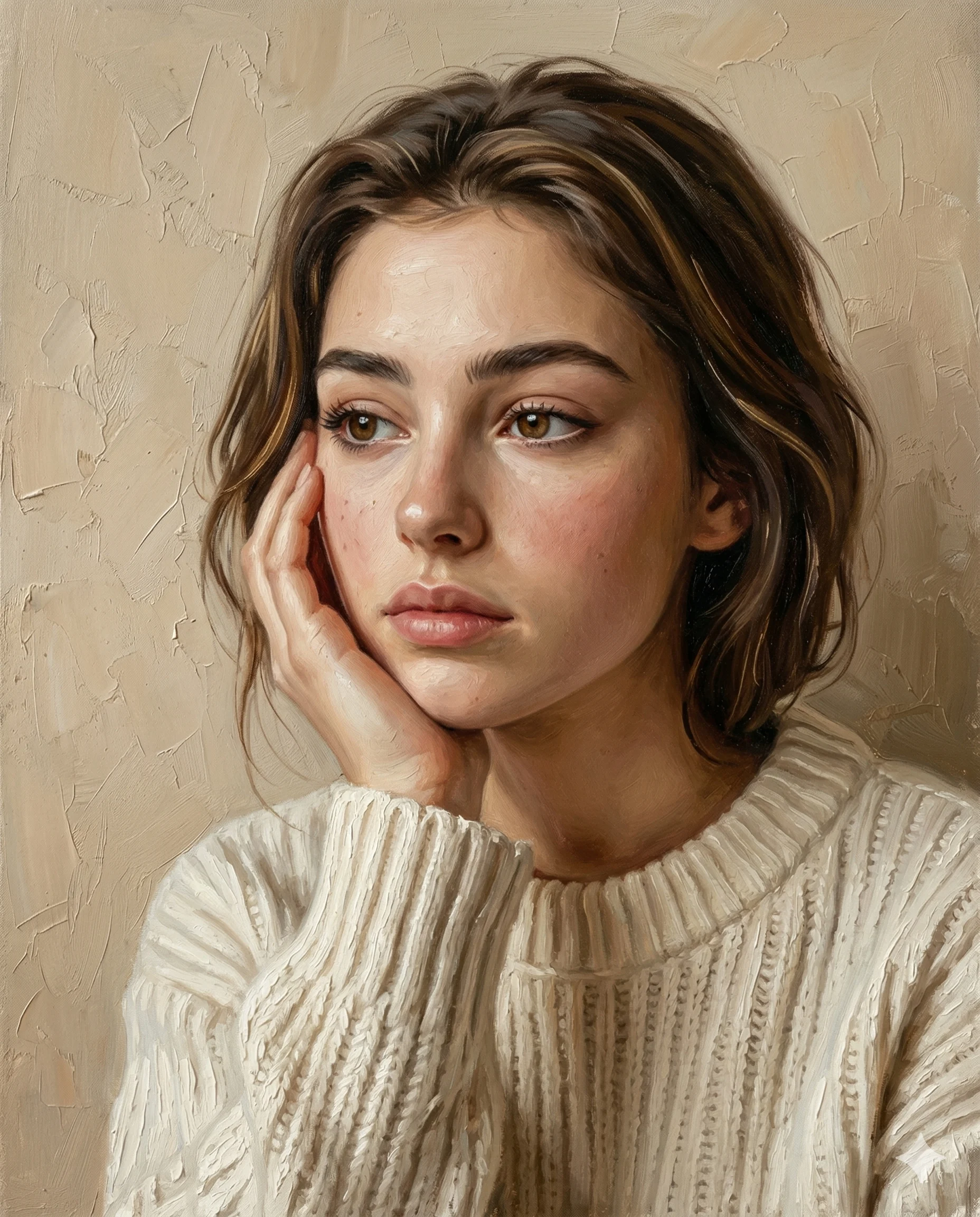 Quietude in Cream Digital Art