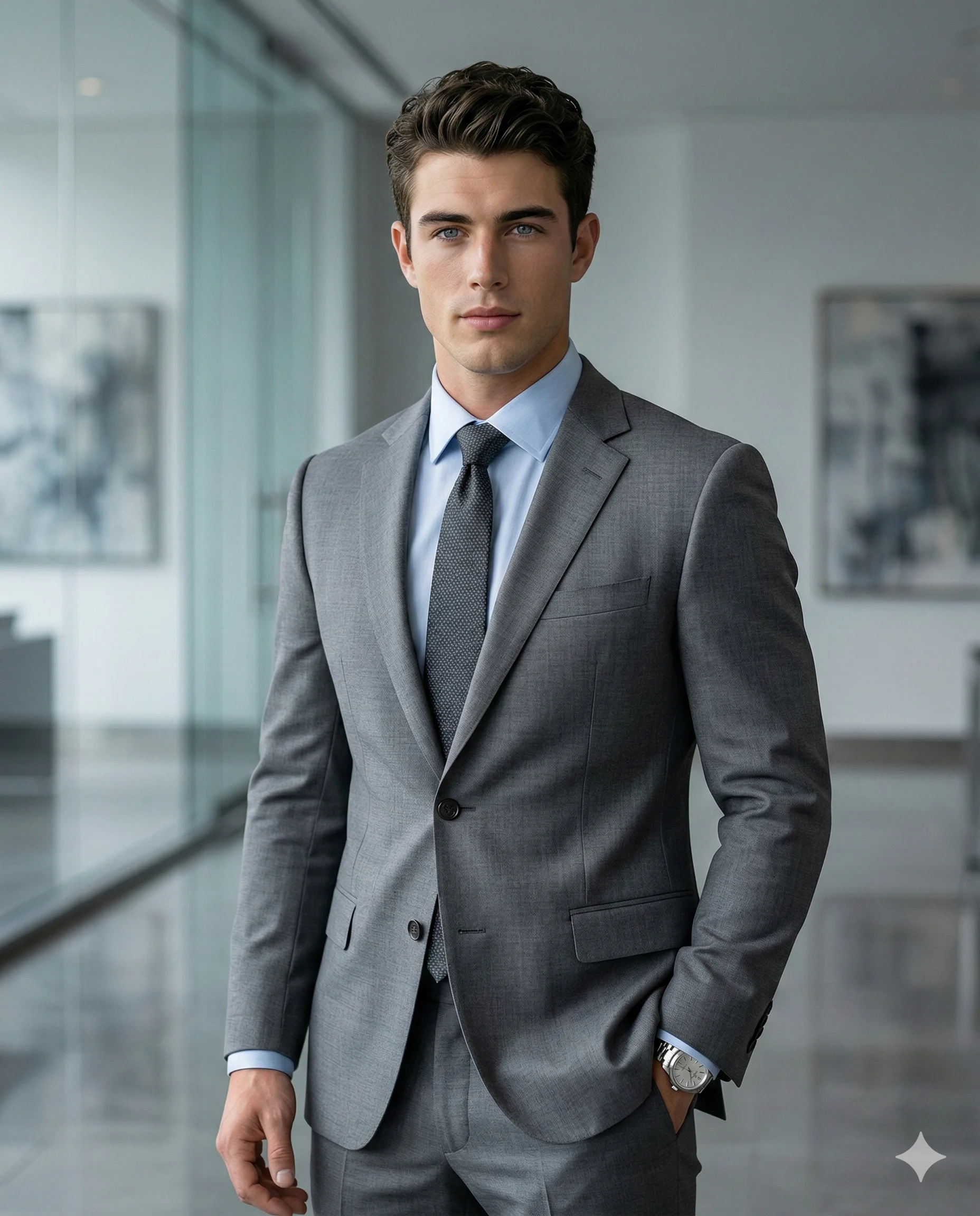 Grey Scale Professional Business Portrait