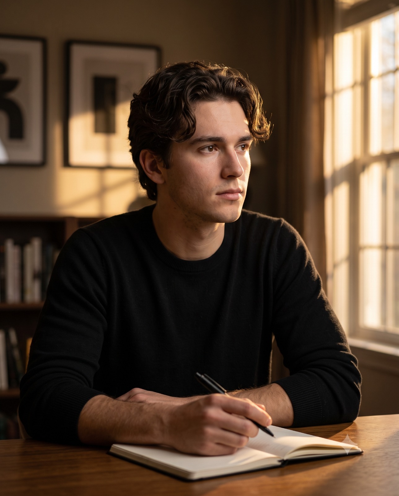 Warm Indoor Portrait of a Writer Portrait