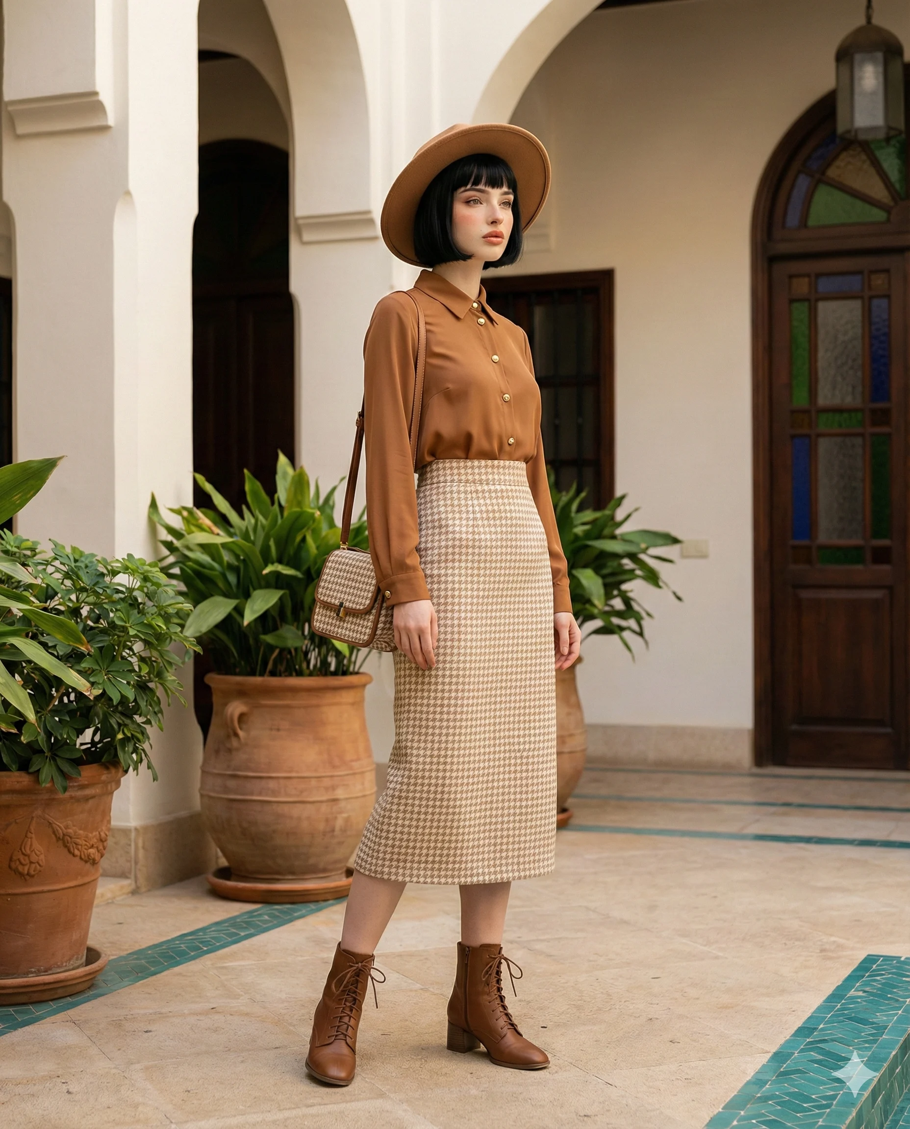 Amber Earth Tones Fashion Portrait