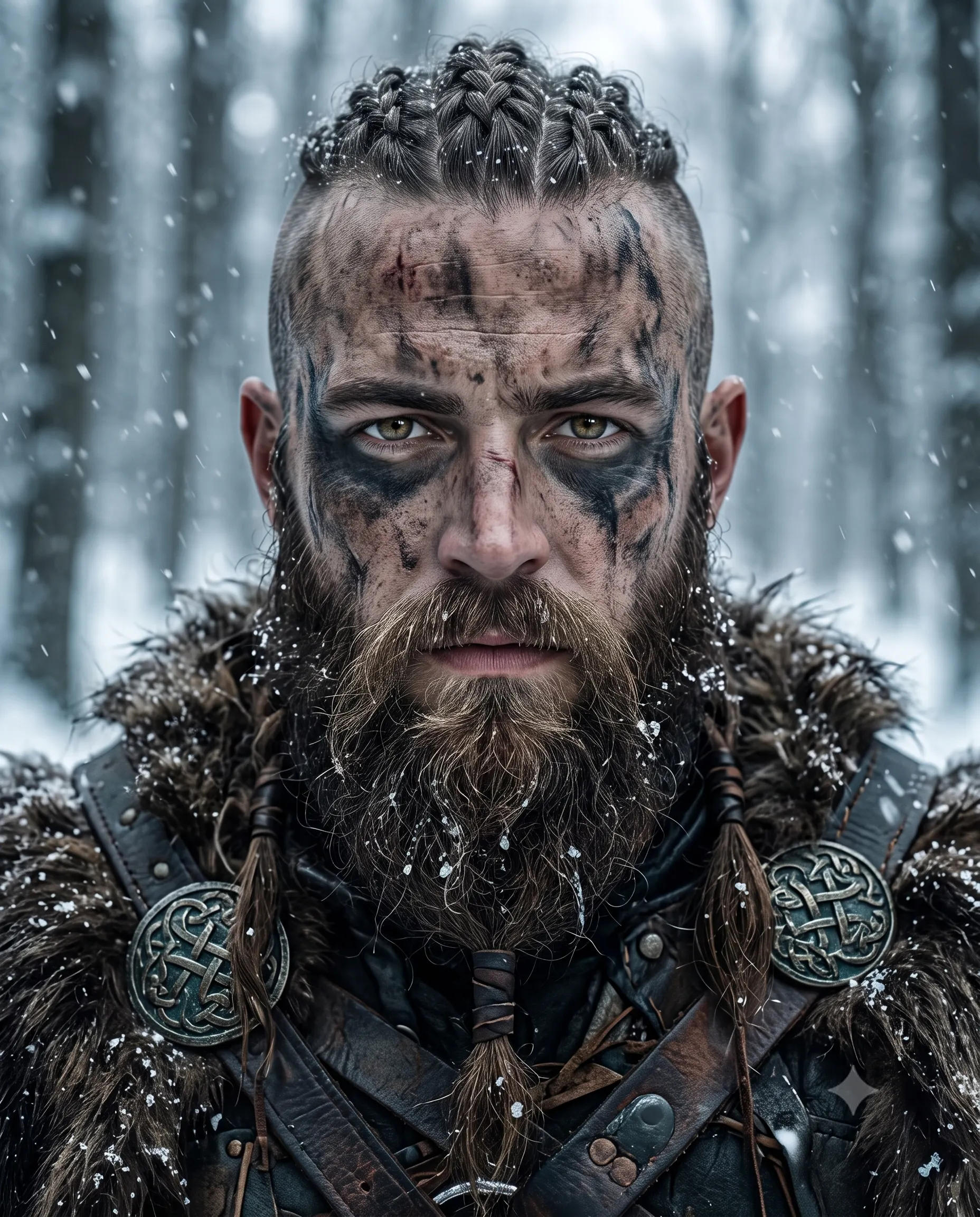 Hyperreal Cinematic Scandinavian Viking Portrait