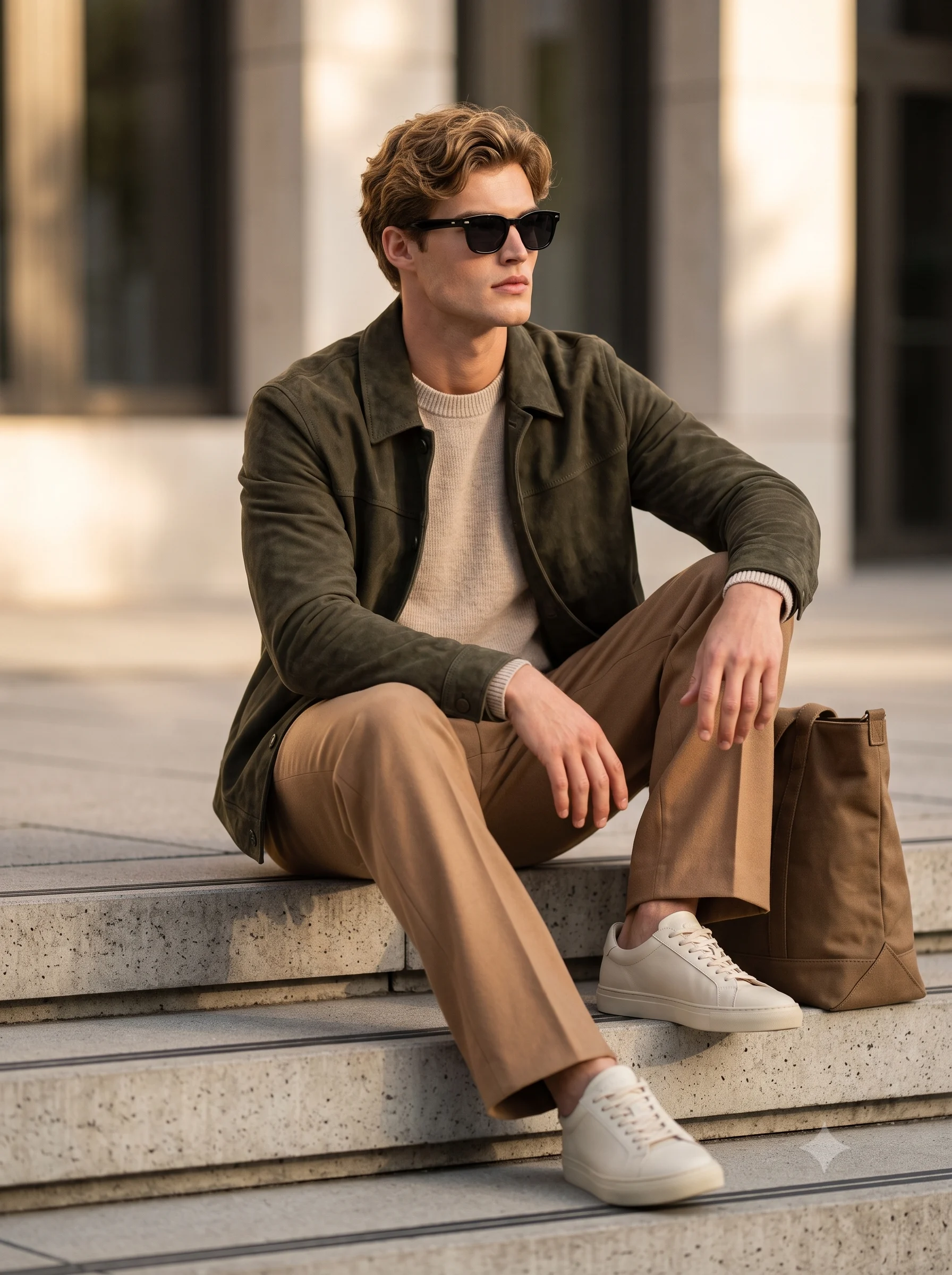 Smart Casual Men's Street Style Look Portrait