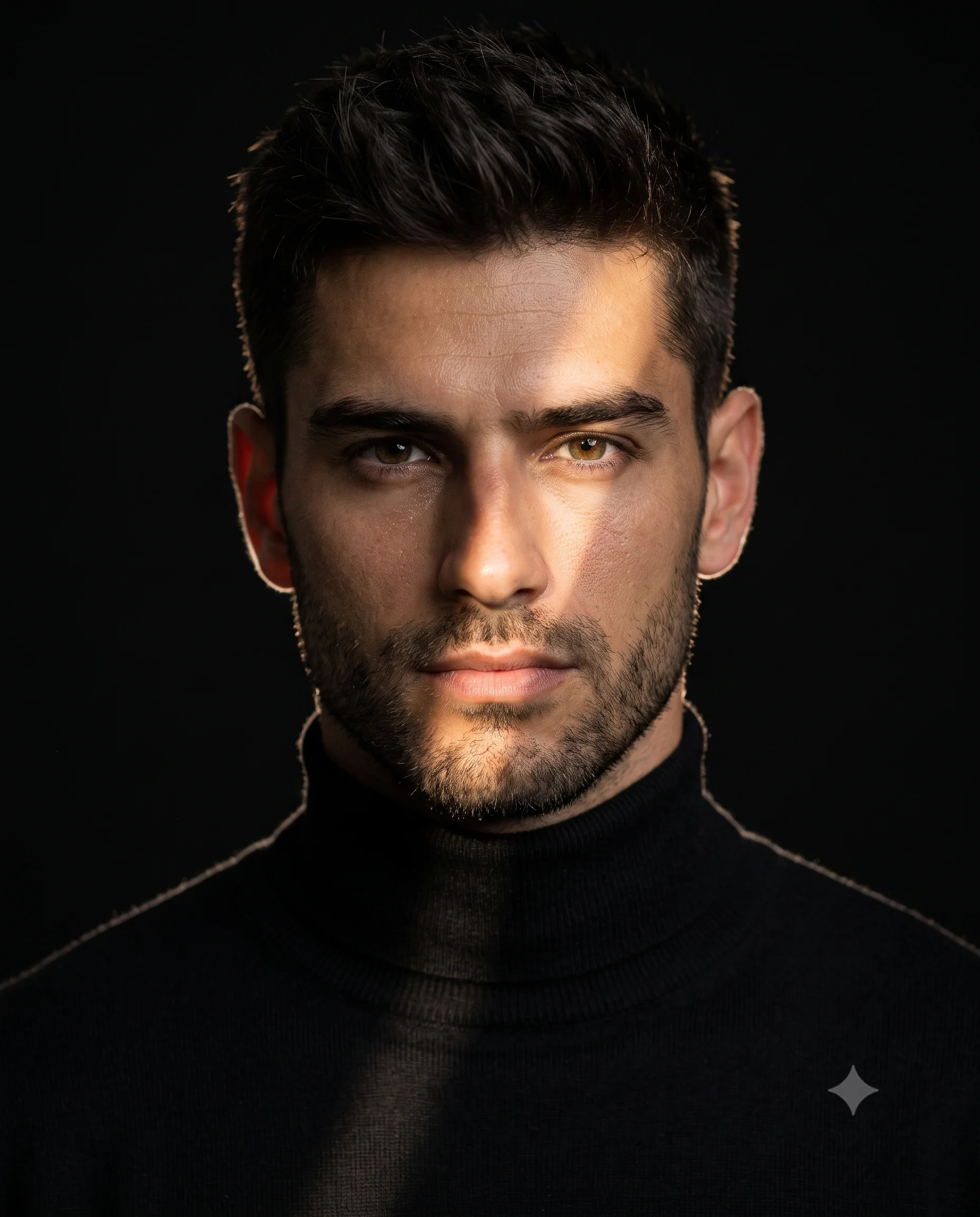 Diagonal Shadow Lighting Portrait