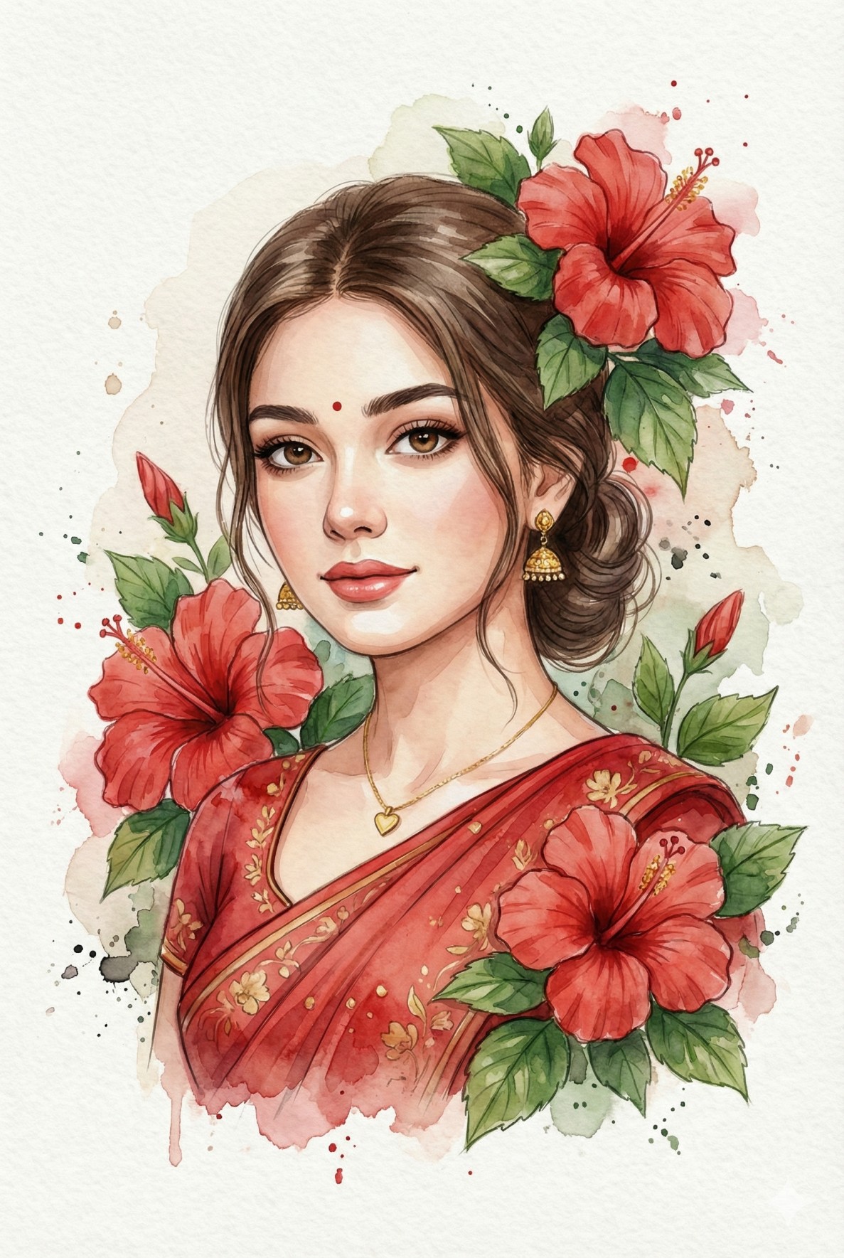 The Hibiscus Portrait Artwork