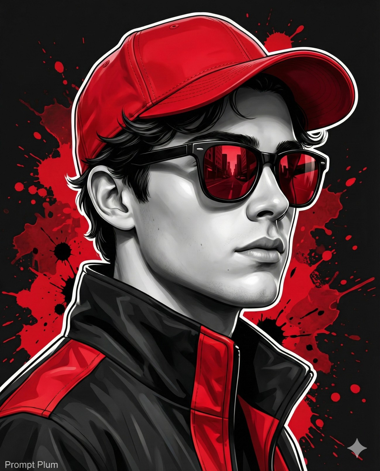The Red Cap Digital Illustration