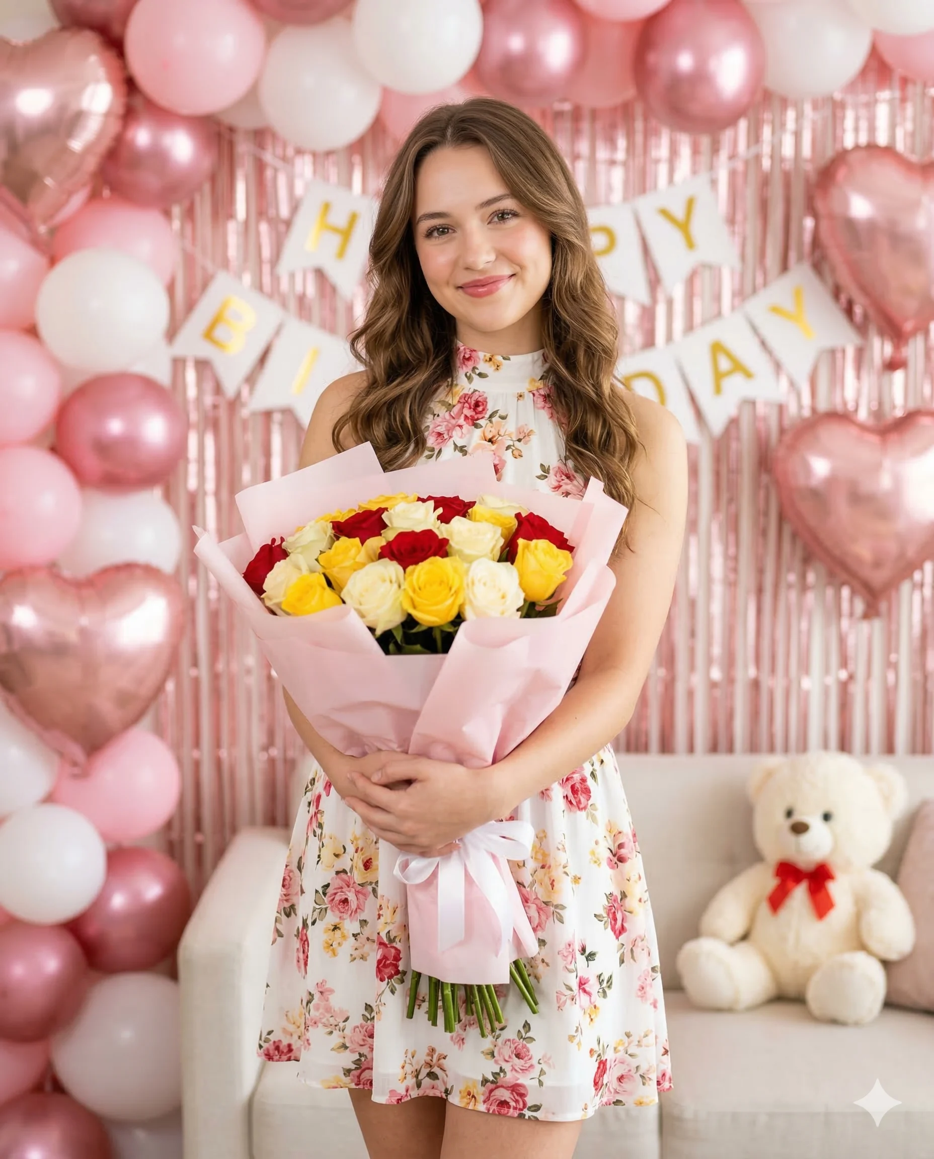 Birthday Bouquet Portrait