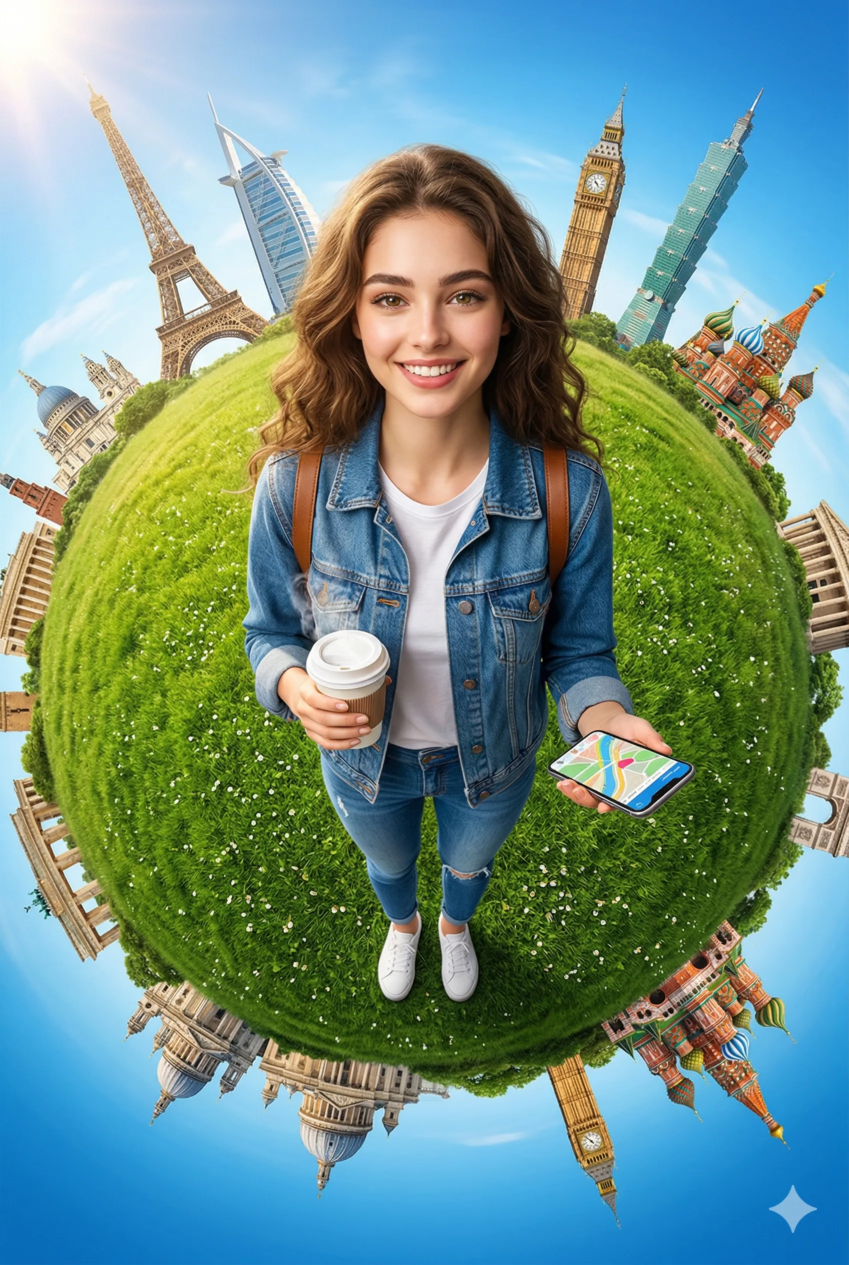 Global Wanderlust Adventure Portrait