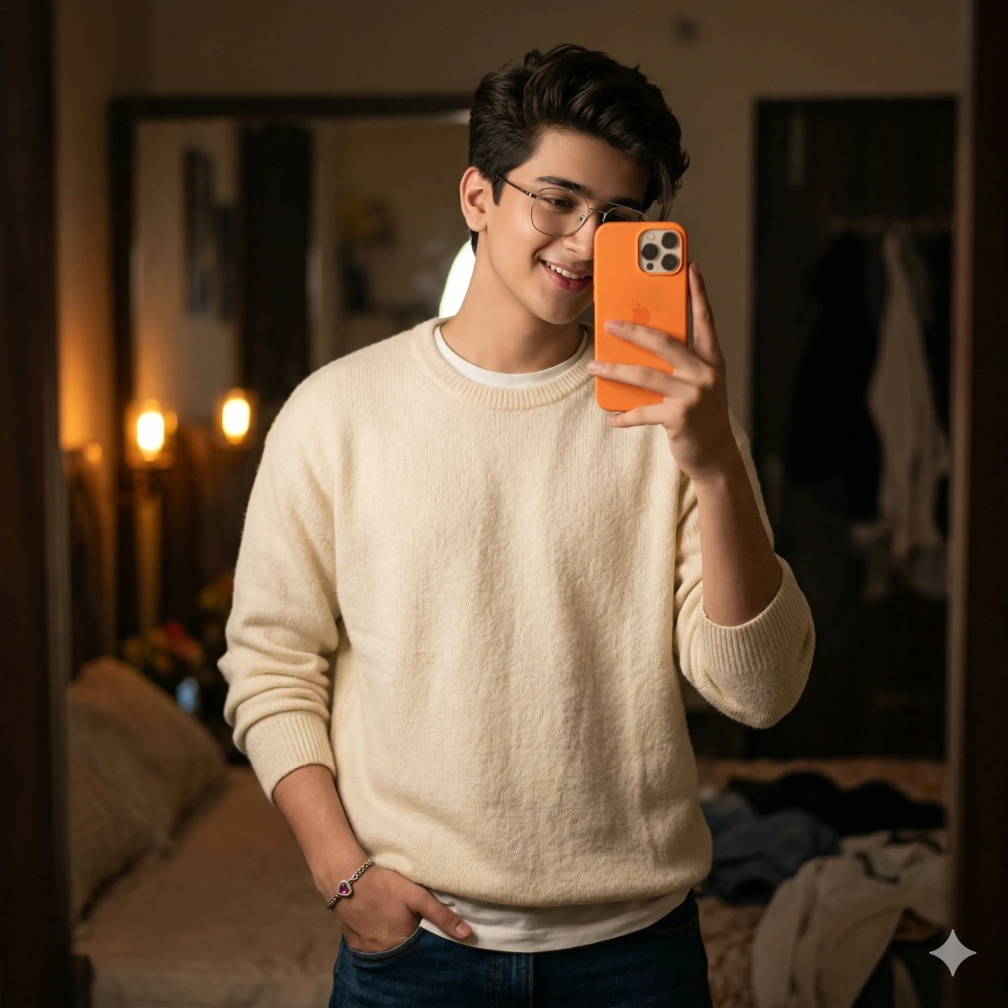 Warm Reflections Casual Wear Portrait